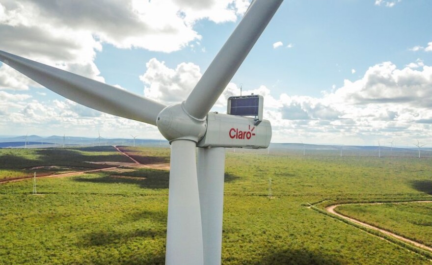 Gerador de energia eólica inaugurado pela Claro (foto: divulgação Engie).