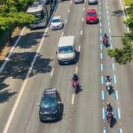 Faixa Azul implementada em São Paulo (foto: divulgação/Prefeitura).