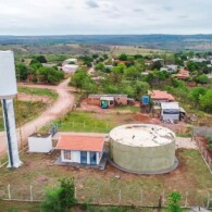 Obras de saneamento de água e esgoto em Rio Negro, no Mato Grosso do Sul (foto: reprodução Sanesul).