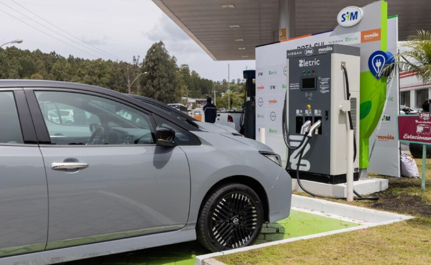 Posto de carregamento da da Rota Sul (foto: divulgação Nissan).