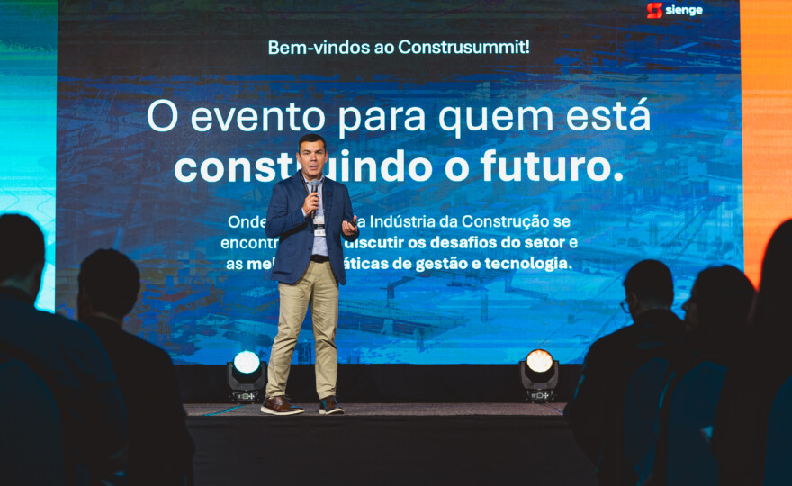 Cristiano Gregorius, diretor executivo do Ecossistema Sienge, durante o Construsummit 2025 (foto: Agência J.Somensi).