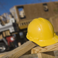 Hat at construction site