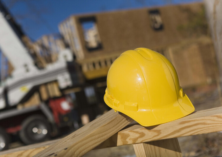Hat at construction site