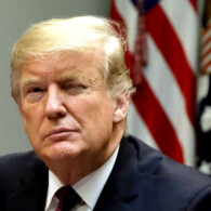 Mandatory Credit: Photo by REX/Shutterstock (10071800j)
United States President Donald J. Trump winks during a fair and honest pricing in healthcare roundtable at the White House
Donald Trump roundtable discussion on healthcare, Washington DC, USA - 23 Jan 2019