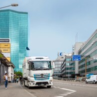 Der Mercedes-Benz eActros in der Schweiz. 

The Mercedes-Benz eActros in Switzerland.