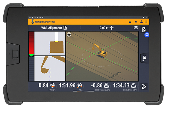 Trimble Earthworks escavadeiras