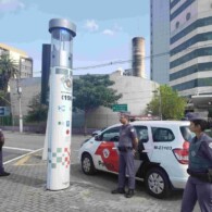 Totem instalado no Hospital das Clínicas da Faculdade de Medicina da Universidade de São Paulo (HC-FM-USP) (foto: divulgação).