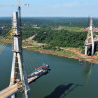 Obras da Ponte da Integração Brasil-Paraguai atingem 74,5% de execução
Foto: DER