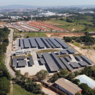 Usina solar no modelo carport instalada em Sorocaba (SP) (foto: divulgação).