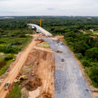 Construção para o acesso à ponte (foto: Sinfra-MT).