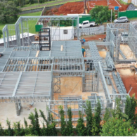 Obra de Light Steel Frame em etapa estrutural (divulgação: Espaço Smart).