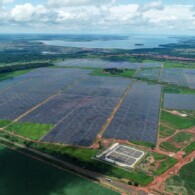 Complexo Solar Ouroeste, no município de Ouroeste, interior de São Paulo. (Foto: divulgação AES Brasil.)