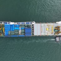  Equipamento iniciou a viagem no fim de janeiro, sendo trazido desmontado do porto de Taicang, na China. (Foto: divulgação Governo de SP.)